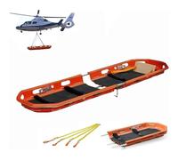 Ryanong Portable Folding Stretcher, Helicopter Rescue Basket Stretcher with Hook Up, 270kg Load Capacity and Adjustable Seat Belts, Humanized Design and Easy to Carry, for Emergency Rescue, Ambulance