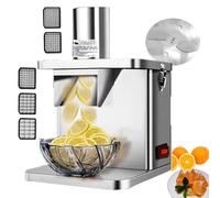 Ryanong Slicer Electric Cutter, 2 in 1 Electric Vegetable Chopper Dicing Machine | 250W Multifunction Food Processors Choppers | Stainless Steel Salad Maker
