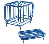 Ryanong Stainless Steel Basketball Storage Cart with Wheels Lockable Lid for Gym and Sports Equipment Organization Portable and Stackable Design(90 * 80 * 90cm)