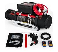 Ryanong Synthetic Rope Electric Winch 13500LBS 4X4 with 2pcs Remote Control ForTrucks RVs ATV UTV