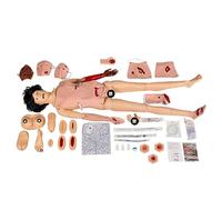 Ryanong Trauma Patient Care Manikin Model PVC Wound Simulator with Modules Advanced Anatomical Full Body Life Size Burn Human for Nursing Medical Training Teaching Male(Female)