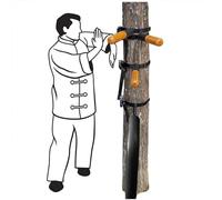 Ryanong Wing Chun Wooden Martial Arts Trainer Tools, Adjustable Dummy, Portable Seniors Training Practice Wing Chun Dummies, Durable Martial Arts Spring Dummy Piles,Easy Carry/Assemble