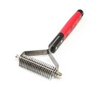 RYAN'S PET SUPPLIES Paw Brothers 20 Blade Medium Double WideDematting Undercoat Rake for Dogs and Cats, Professional Grade, Dog Shedding Brush, Stainless Steel Blades, Rounded Gentle Teeth