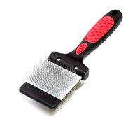 RYAN'S PET SUPPLIES Paw Brothers Double Sided Firm Flex Slicker Brush, Professional Grade, Angled Stainless Steel Pins, Comfort Grip, Flexible Head, Firm, Large