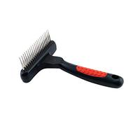 Ryan's Pet Supplies Paw Brothers Magic Spring Undercoat Rake for Dogs, Professional Grade Grooming Tool, Stainless Steel Pins, Removes Tangles and Mats, Comfort Grip, 4.5 in.