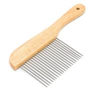 RYAN'S PET SUPPLIES Poodle Comb, Extra Long, Wood, Stainless Steel, Curly Hair, Dog Owners