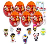 Ryan's World Blind Egg Party Favors 6 Pack - Bundle With Mystery Figures, Stickers, and Mini Figurines for Kids