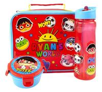 Ryan's World Childrens/Kids Lunch Box Set (Pack Of 3)One Size Red/Blue NS6319