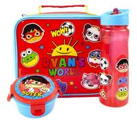 Ryans World Childrens/kids Lunch Box Set (Pack Of 3) Red/blue (One Size)