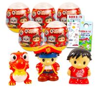 Ryan's World Ooshies Set for Kids - Bundle with 5 Ryan's World Mystery Figurines Plus Stickers, More | Ooshies Mystery Mini Figures for Boys, Girls