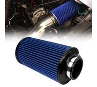RYANSTAR RACING 76mm 3" High Flow Round Tapered Cone Cool Air Filter Cleaner with Top Filter Design Long 270mm tall Blue