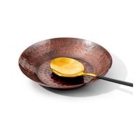 RYARDS Copper Spoon Rest for Stove Top - Hammered Copper Utensil Holder & Kitchen Accessories - Farmhouse Handmade Rustic Utensil Holder for Countertop - Act as Coffee Bean Tray, Jewelry Dish