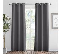 RYB HOME Grey Blackout Curtains 84 inches Length 2 Panels Set, Heavy Duty Window Curtains Drapes Room Darkening Privcay Backdrops for Garage Bedroom Dining Room, 42 inch Width x 84 inch Length