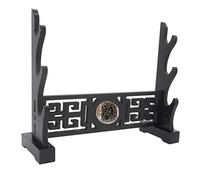 RybdaFDc Sword Holder Rack Stand Horizontal Display Samurai Katana Wakizashi Classical Hollow Out Pattern Tai Chi 1-3 Tiers(3Tier)