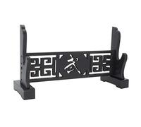 RybdaFDc Sword Holder Rack Stand Horizontal Display Samurai Katana Wakizashi Classical Hollow Out Pattern wu1-3 Tiers Black(1Tier)