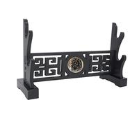 RybdaFDc Sword Holder Rack Stand Horizontal Display Samurai Katana Wakizashi Classical Hollow Out Pattern Tai Chi 1-3 Tiers(2Tier)