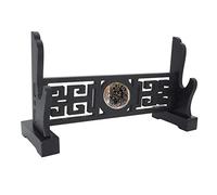 RybdaFDc Sword Holder Rack Stand Horizontal Display Samurai Katana Wakizashi Classical Hollow Out Pattern Tai Chi 1-3 Tiers(1Tier)