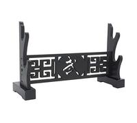 RybdaFDc Sword Holder Rack Stand Horizontal Display Samurai Katana Wakizashi Classical Hollow Out Pattern wu1-3 Tiers Black(2Tier)