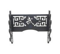 RybdaFDc Sword Holder Rack Stand Wall Mounted Display Katana Wakizashi Classical Hollow Out Pattern wu1-4 Tiers Black(4Tier)