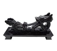 RybdaFDc Sword Holder Stand Horizontal Display Samurai Katana Wakizashi Resin Dragon Shape Black Large/Medium/Small Size(S)