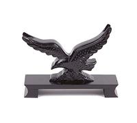 RybdaFDc Sword Holder Stand Horizontal Display Samurai Katana Wakizashi Resin Eagle Shape Black Large/Small Size(S)