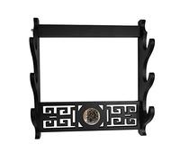 RybdaFDc Sword Holder Stand Rack Wall Mounted Display Samurai Katana Wakizashi Knife Scabbard Tai Chi Pattern black1-4 Tiers(3Tier)