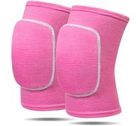 RYBTB Volleyball Knee Pads for Dancers, Soft Breathable Knee Pads for Men Women Kids Knees Protective, Knee Brace for Volleyball Football Dance Yoga Tennis Running Cycling Workout (Large-Pink)