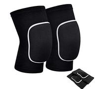 RYBTB Volleyball Knee Pads for Dancers, Soft Breathable Knee Pads for Men Women Kids Knees Protective, Knee Brace for Volleyball Football Dance Yoga Tennis Running Cycling Workout (Large-Black White)