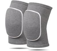 RYBTB Volleyball Knee Pads for Dancers, Soft Breathable Knee Pads for Men Women Kids Knees Protective, Knee Brace for Volleyball Football Dance Yoga Tennis Running Cycling Workout (Large-Gray)