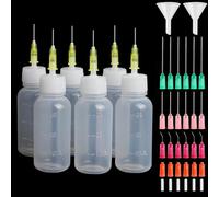Rybtd 6 PCS Needle Bottle Applicator 30ml Precision Needle Tip Glue Bottle,with Fine Tip for Liquid, Glue Oil, Acrylic Paint