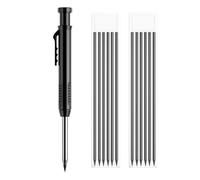 Rybtd Mechanical Carpenter Pencils with 12 Refills 2.8mm Carpenters Pencil with Built-in Sharpener,Solid Construction Pencil Deep Hole Marker Automatic Pencils for Woodworking Construction Drawing