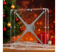 Rycixon 3D Hologram Fan Cover Clear Acrylic Enclosure Fits 18.1 Inch and Smaller Dustproof Scratch Resistant Easy Install Pre Drilled Holes Hardware Included for Retail Window Trade Show Cover Only