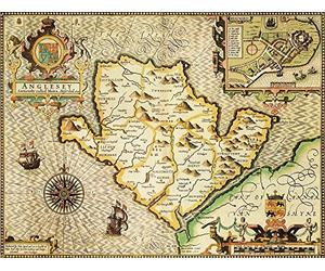 Ryco Originals Anglesey Historical Map 1000 Piece Jigsaw Puzzle (1610). Free print!