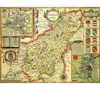 Ryco Originals NORT1 Northamptonshire Historical Map 1000 Piece Jigsaw Puzzle (1610). Free Print