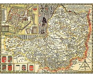 Ryco Originals SOME1 Somerset Historical Map 1000 Piece Jigsaw Puzzle (1610). Free Print