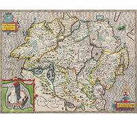 "Ryco Originals Ulster, Ireland Historical Map 1000 Piece Jigsaw Puzzle (1610). Free print!"