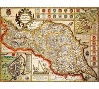 Ryco Originals YNER1 North and East Riding of Yorkshire Historical Map 1000 Piece Jigsaw Puzzle (1610). Free Print