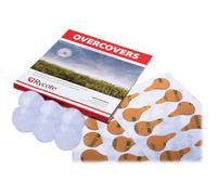 Rycote 6x Fur Discs Overcovers with 30x Adhesive Stickies for Lavalier Mics, White