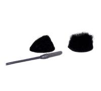 Rycote Overcovers Black - 6 Black fur discs/30 Stickies Original
