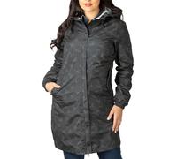 Rydale Ladies 3/4 Length Waterproof Jacket Women's Lightweight Long Rain Coat 5 Colours (UK, Numeric, 10, Regular, Regular, Multi Duck Grey)