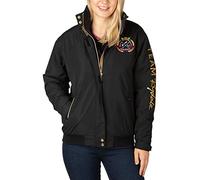 Rydale Ladies Bomber Jacket Women’s Short Coat Emblem Riding Equestrian Jackets 5 Colours (as8, numeric, numeric_18, regular, regular, Black)