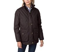 Rydale Ladies Country Diamond Quilt 100% Waxed Cotton Jacket Women's Quilted Waxed Coat Brown