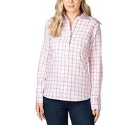 Rydale Ladies Country Shirt Womens Long Sleeve Check Shirts Overhead Blouse (Kate Pink, 14)