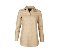 Rydale Ladies Country Shirt Womens Long Sleeve Check Shirts Overhead Blouse (Poacher Beige, 16)