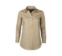 Rydale Ladies Country Shirt Womens Long Sleeve Check Shirts Overhead Blouse (Poacher Olive, 22)