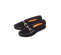 Rydale Ladies Country Suede Leather Snaffle Loafers Women's Summer Equestrian (Navy, UK Footwear Size System, Adult, Women, Numeric, Medium, 8)