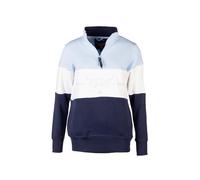 Rydale Ladies Country Sweatshirt Embroidered Women's Sweater Striped Women (UK, Numeric, 8, Regular, Regular, Cow Soft Blue/White/Navy)
