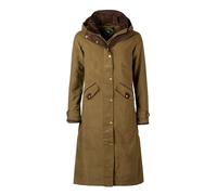 Rydale Ladies Long Riding Coat Women's Equestrian Full Length Waterproof Jacket (UK, Numeric, 8, Regular, Regular, Light Khaki)