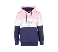 Rydale Ladies Overhead Country Hoody Highland Cow Embroidery Women's Jumper (UK, Numeric, 12, Regular, Regular, Cow Denim/White/Sorbet)