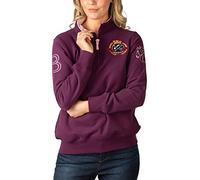 Rydale Ladies Overhead Sweatshirt Women's Sweatshirts Jumper Pull On Sweater Quarter Zip Top (as8, numeric, numeric_14, regular, regular, Emblem Damson/Sorbet)